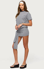 Edikted Ardeney Striped T-Shirt Mini Dress