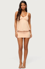 Edikted Adrey Gathered Bubble Mini Dress