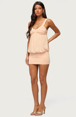 Edikted Adrey Gathered Bubble Mini Dress