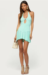 Edikted Heidy Cutout Halter Mini Dress