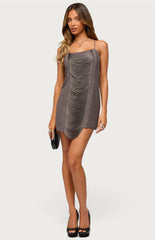 Edikted Ione Studded Fringed Mini Dress