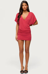 Edikted Yaara Wrap Mini Dress