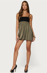 Edikted Jonna Contrast Bubble Mini Dress