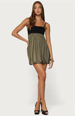 Edikted Jonna Contrast Bubble Mini Dress