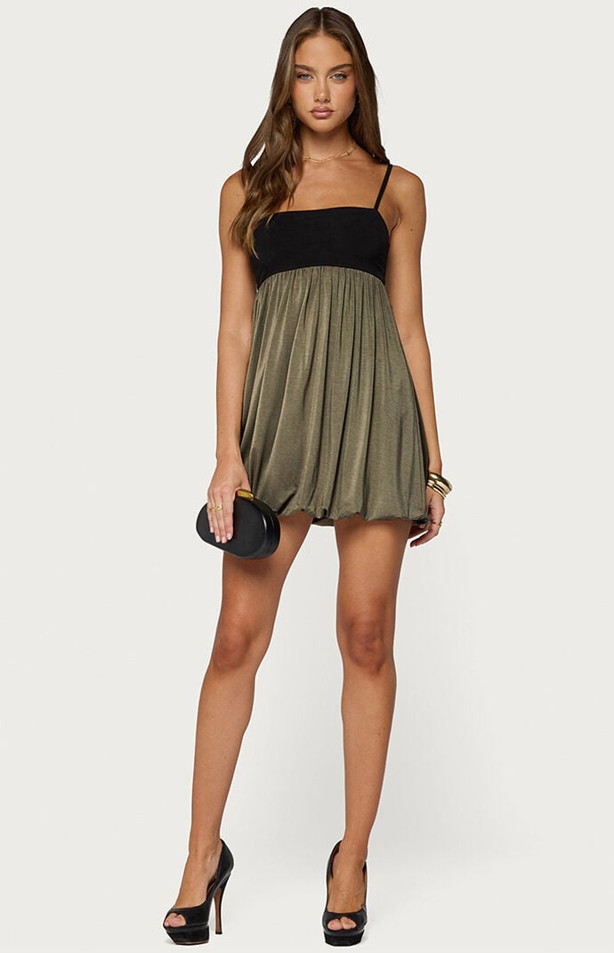 Edikted Jonna Contrast Bubble Mini Dress