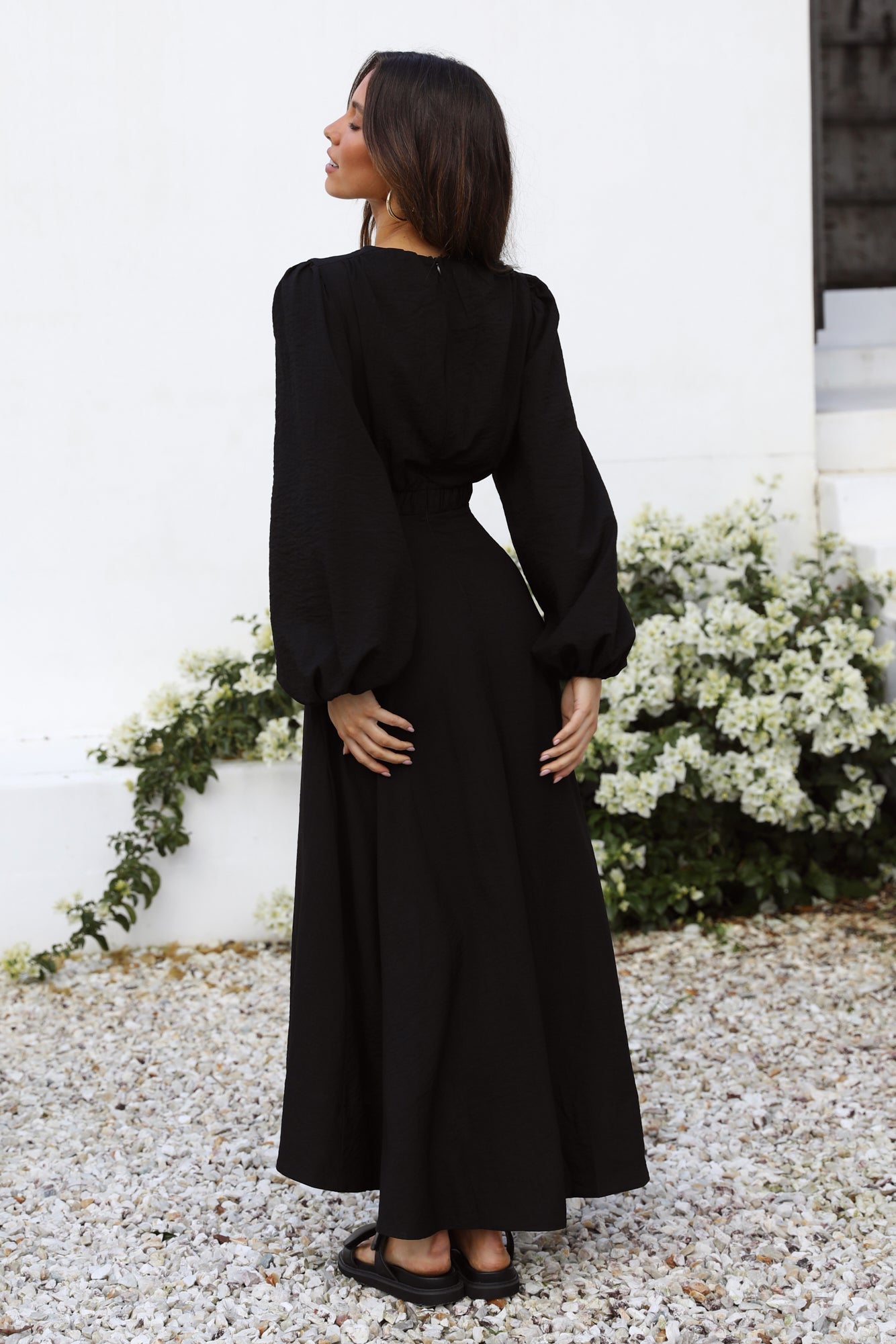 Up All Night Maxi Dress Black