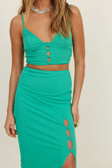 Remember It All Maxi Skirt Green