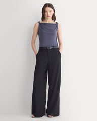 Cowl Neck Twist Tank In Butterluxe | Graystone