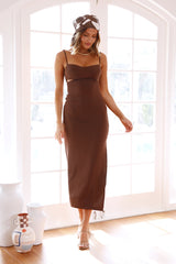 Date Downtown Maxi Dress Brown