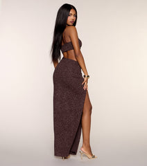 Georgina Glitter Cutout Formal Dress