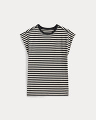 The Muscle Tee In Essential Cotton | Bone / Black