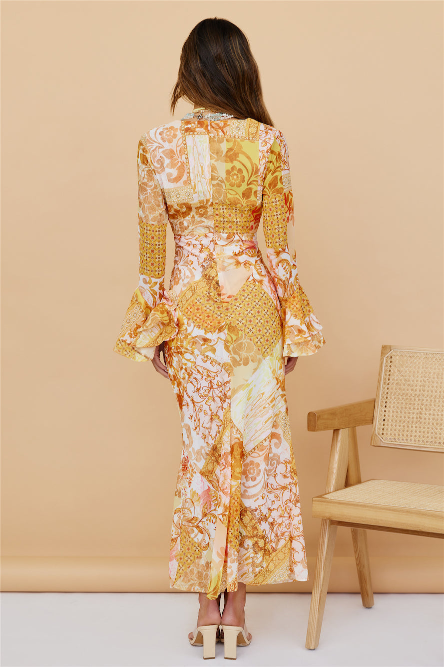 Around The Oasis Maxi Dress Orange