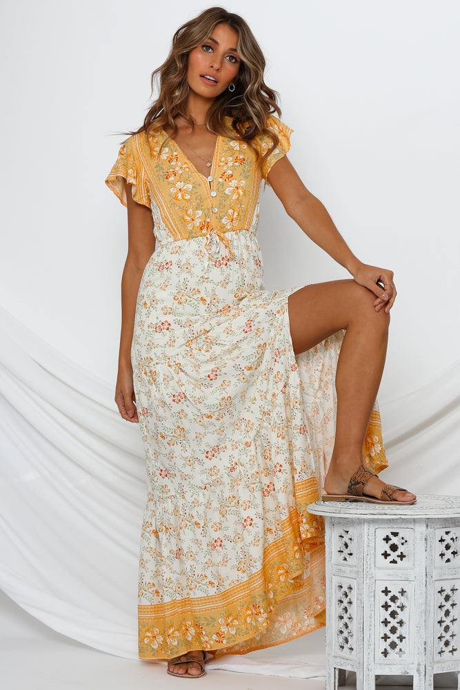 Sunflower Maxi Dress Yellow