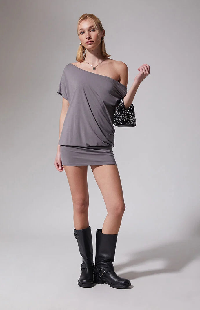 Third Charm Lexi Short Sleeve Off-The-Shoulder Mini Dress