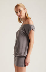 Third Charm Lexi Short Sleeve Off-The-Shoulder Mini Dress