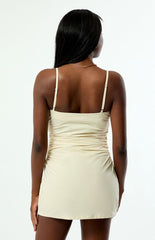 Your Favorite Katie Beaded Linen Mini Dress