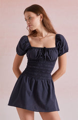 Beverly and Beck Satin Strapless Mini Dress