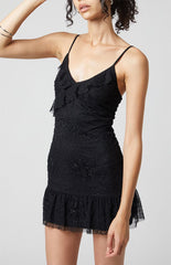 LA Hearts Trim V-Neck Babydoll Dress