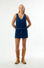 Rhythm Cece Contrast Stitch Denim Mini Dress