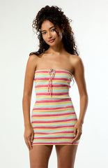 Your Favorite Striped Sade Strapless Mini Dress