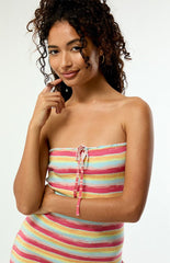 Your Favorite Striped Sade Strapless Mini Dress