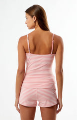 LA Hearts Striped Knit Tank & Shorts Two-Piece Set