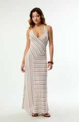 Your Favorite Hazel Striped Wrap Midi Dress