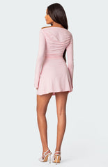 Edikted Leena Gathered Mini Dress