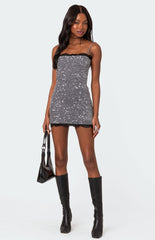 Edikted Sylvester Open Back Sequin Mini Dress