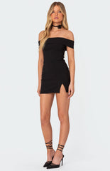 Edikted Effie Fold Over Mini Dress