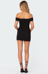 Edikted Effie Fold Over Mini Dress