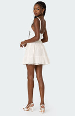 Edikted Bennett Eyelet Corset Mini Dress