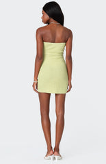 Edikted Sammie Twist Front Knit Mini Dress