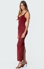 Edikted Mesh Built In Bodysuit Maxi Dress