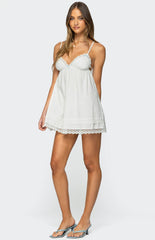 Edikted Luisa Lacey Babydoll Mini Dress