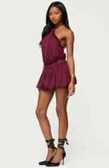 Edikted Aida Backless Bubble Mini Dress