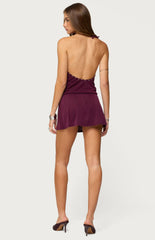 Edikted Studded Drop Waist Backless Mini Dress