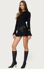 Edikted Isabel Backless Ribbed Knit Mini Dress
