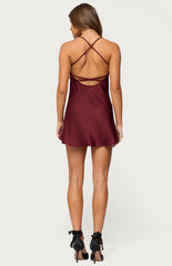 Edikted Nalah Satin Effect Mini Dress