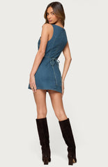 Edikted Zurey Stretchy Denim Romper