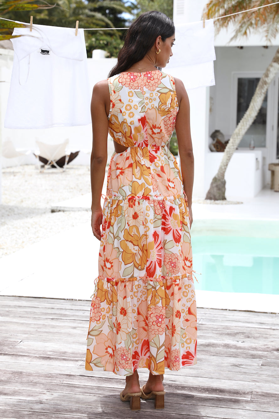 Summer Sweetheart Maxi Dress Orange