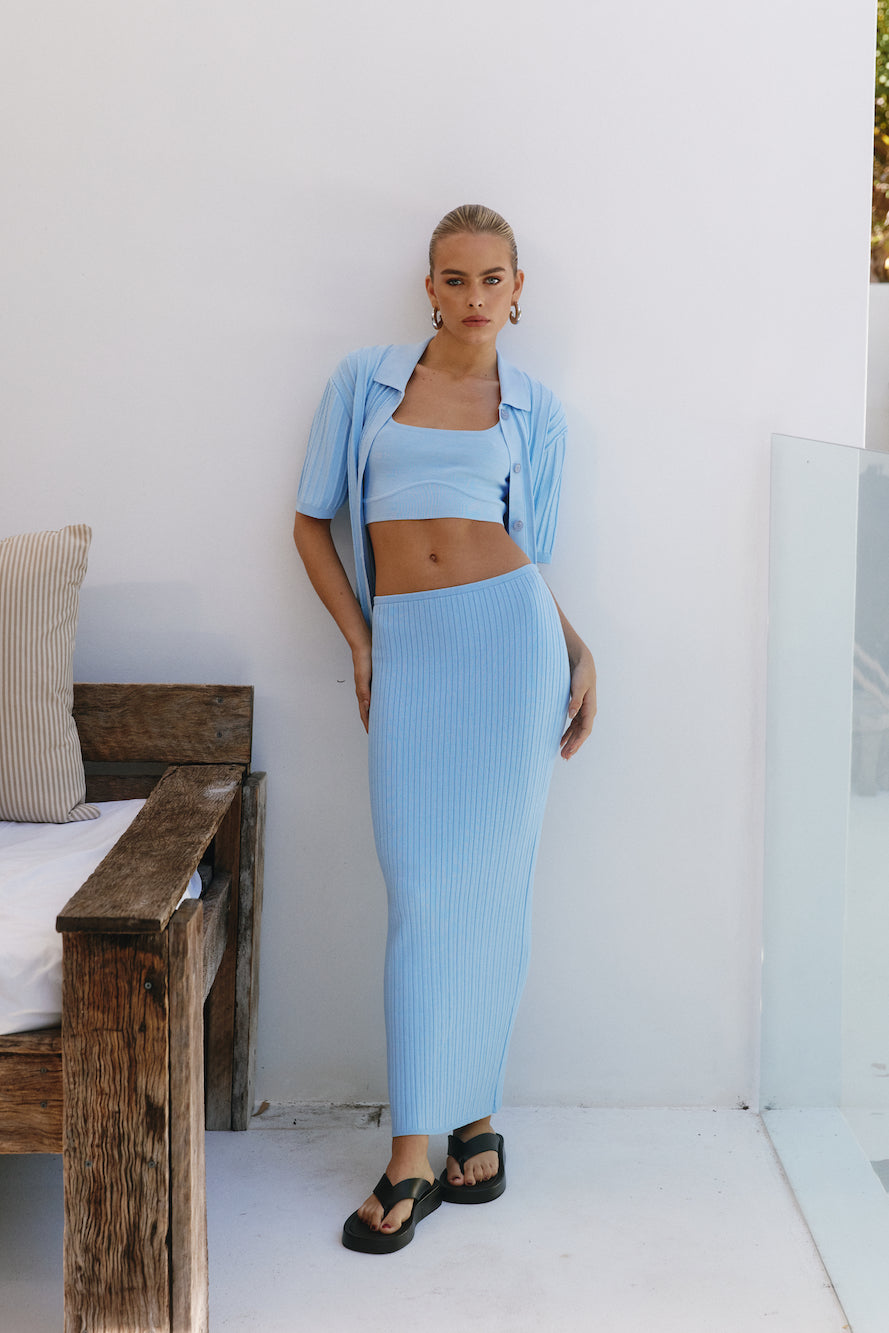 SEVEN WONDERS Kora Maxi Skirt Sky Blue