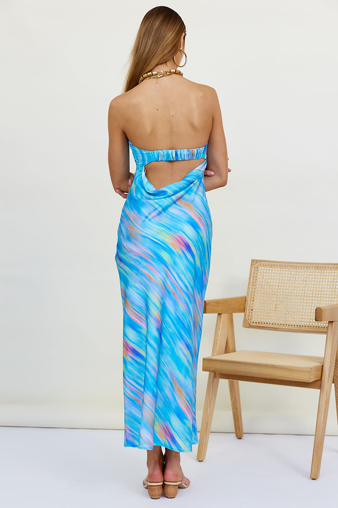 Palettes Of The Sky Maxi Dress Blue