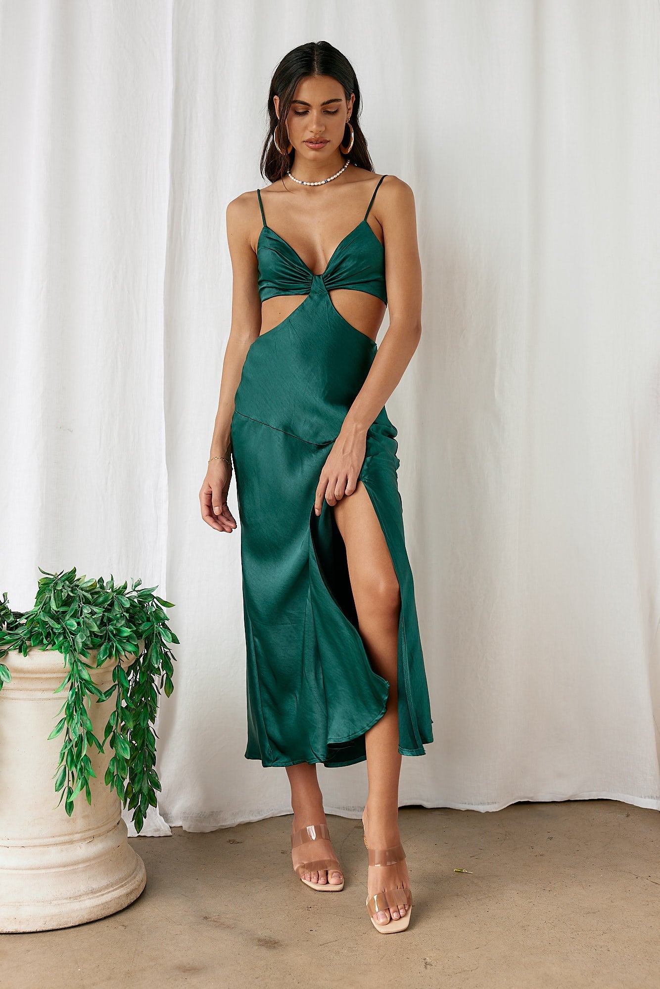 City Sunset Maxi Dress Forest Green