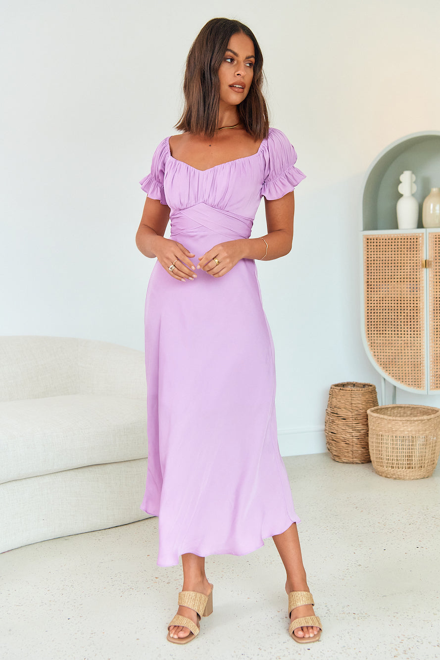 Sumatra Midi Dress Purple