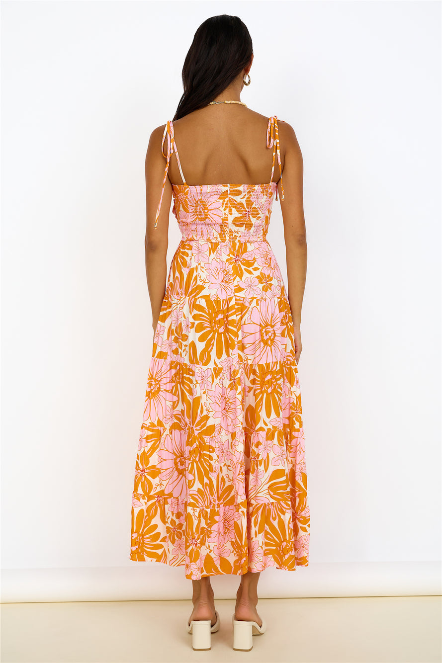 Sunshine Sweetheart Maxi Dress Orange