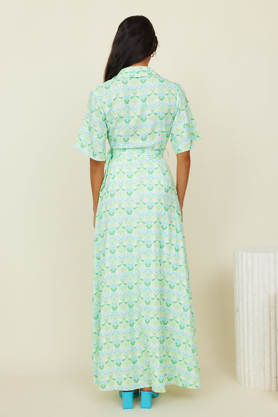 SEVEN WONDERS Capri Shirt Dress Green