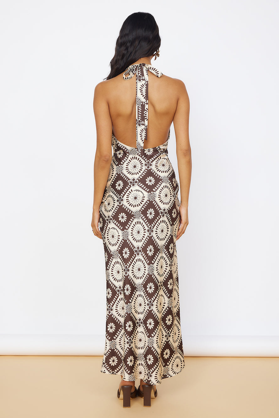 Hearing Symphonies Maxi Dress Brown