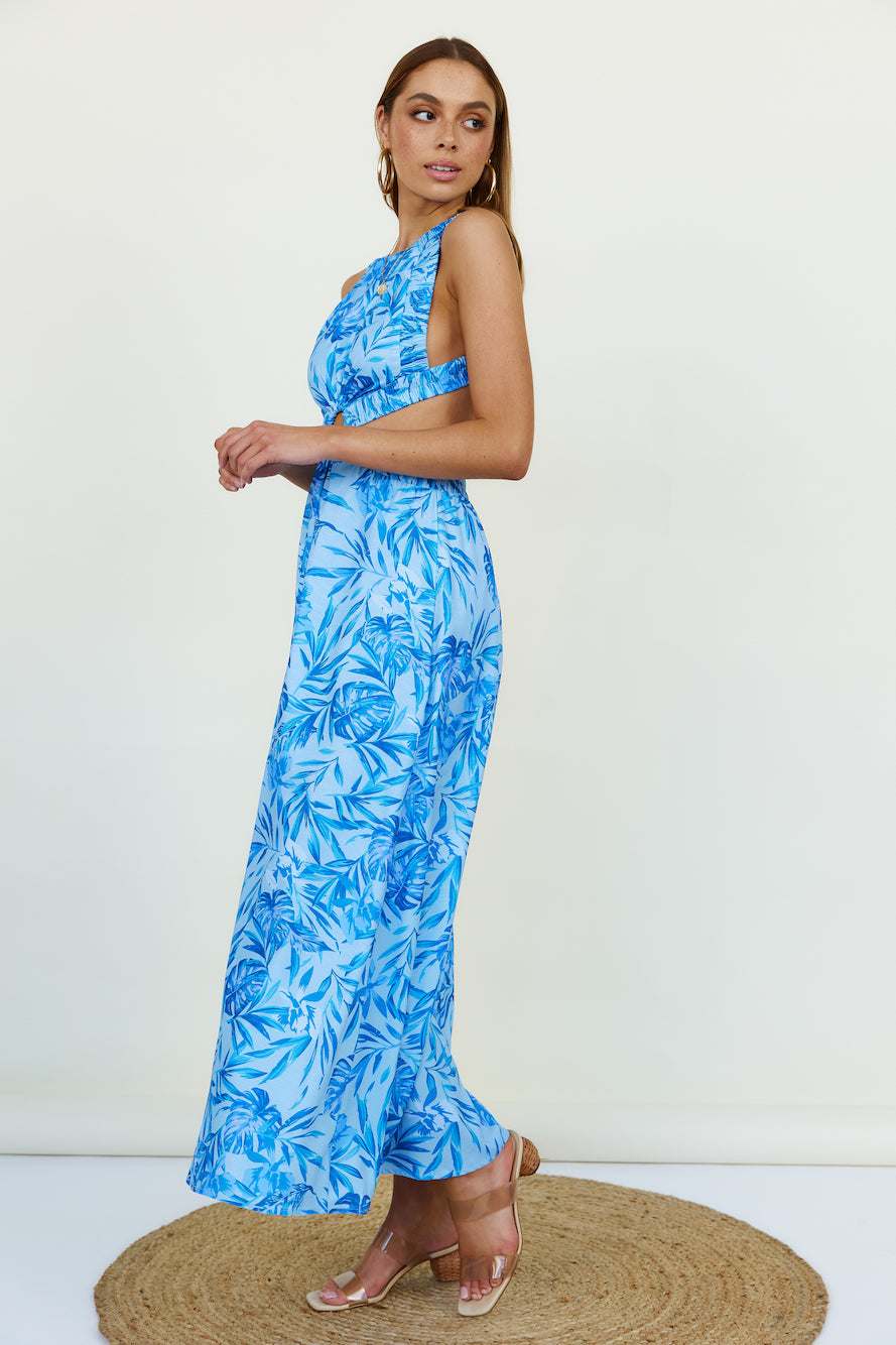 Walking On The Moon Maxi Dress Blue