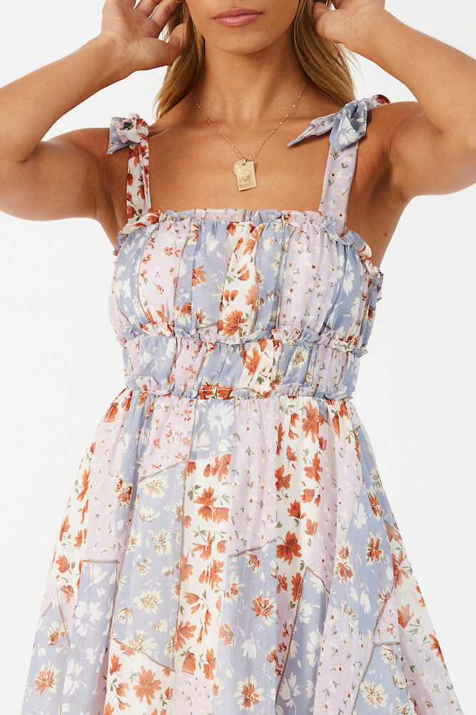 Flower Pot Dress Blue